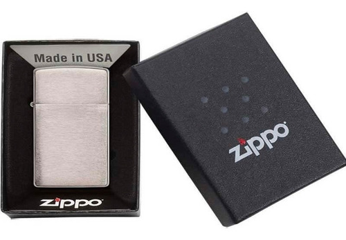 Encendedor Zippo Slim Cromado Mate Plateado
