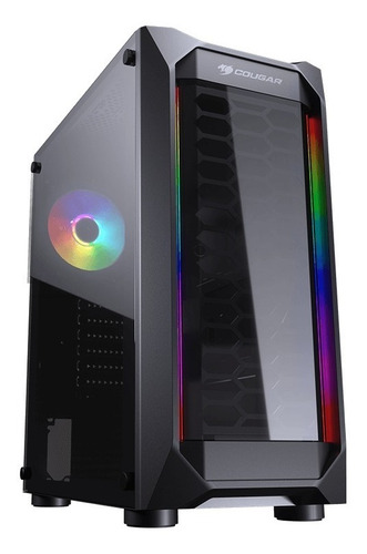 Gabinete Gamer Cougar Mx410 Argb Frontal X1 Fan Argb