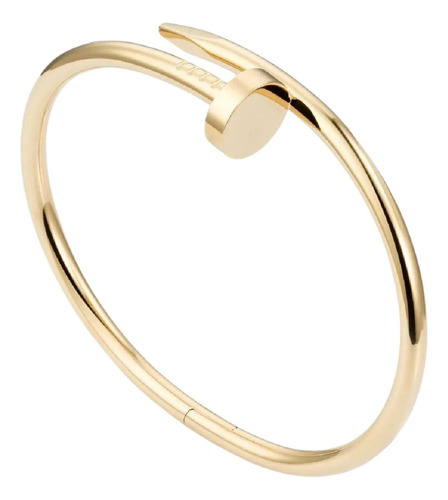Pulsera Clavo Dupe Cartier Acero Inoxidable Mujer Dorado 18 Cm 18 Cm