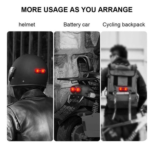 Luz Trasera For Casco De Motocicleta, Lámpara Trasera Modif