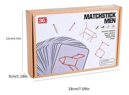 Puzzle Didáctico Cerillas Madera Aprendizaje Matemático.f