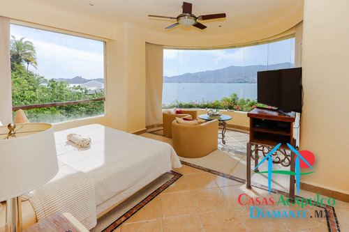 Cad Las Brisas Villa Del Sol. Terraza Con Asoleadero. Alberca Con Jacuzzi Y Palapa Con Wet Bar