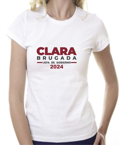 Playera Clara Brugada Logo Morena Dama