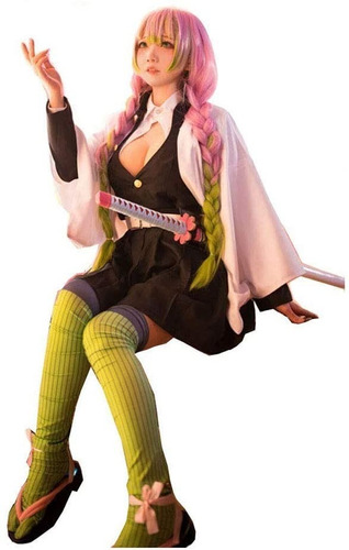 Disfraz De Anime Demon Slayer Kanroji Mitsuri Para Cosplay