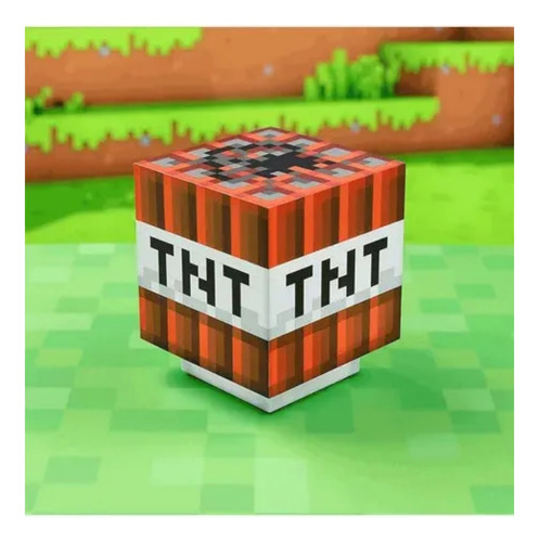 Lâmpada De Noite Minecraft Tnt Block 3 D White Paladone