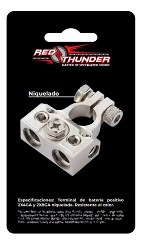Terminal Bateria Red Thunder Niquelada Positivo 2x4ga 2x8ga