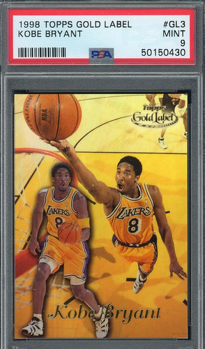 Tarjeta De Baloncesto Kobe Bryant 1998 Topps Gold Label Gl3 