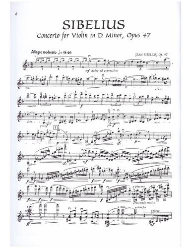 J. Sibelius: Violin Concerto In D Minor, Op.47 (violín Solo)