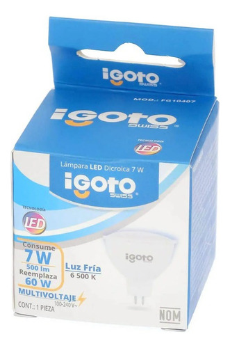 5 Pzs Foco Led Mr16 Gu5.3 7w Luz Fría