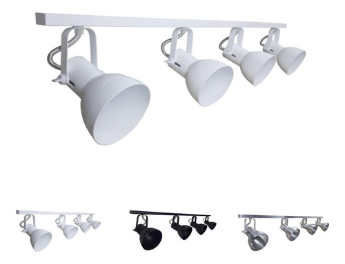 Imagem 2 de 7 de Spot Com Trilho P/ Lâmpada Comum Led Com 80 Cm