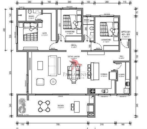 Imagem 9 de 13 de Apartamento Com 3 Dormitórios À Venda, 181 M² Por R$ 1.067.129,03 - Praia Da Cal - Torres/rs - Ap1613