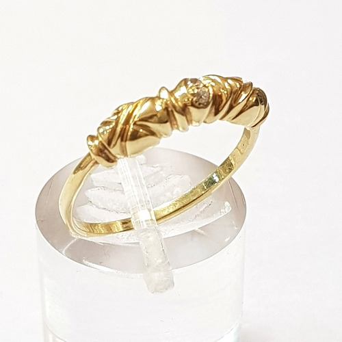Imagen 3 de 4 de Anillo Oro 18k Cubics 2,3grs N°17 Brumat