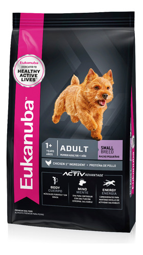 Alimento Eukanuba Perro Adulto de raza pequeña sabor mix en bolsa de 3 kg