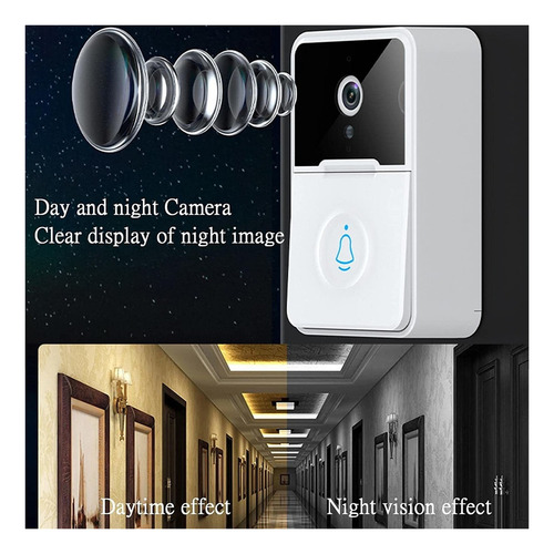 Imagen 3 de 6 de Timbre Wireless Wifi Outdoor Hd Camera Timbre De Puerta