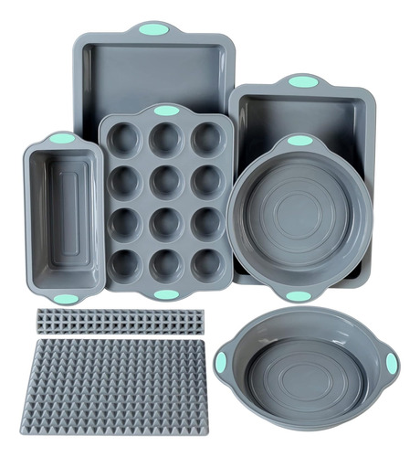 Charola Moldes Para Hornear Postres Cupcakes Juego De 8 Pzas