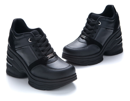 Zapatilla Rostov Savage Negro Plataforma Moda De Mujer