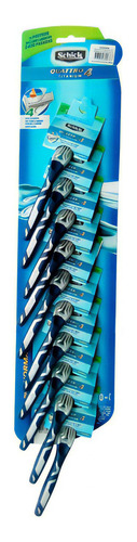 Rastrillo Desechable Schick Quattro Titanium 10 Unidades
