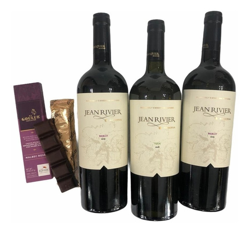 Vinos Reserva Pack Por 3 Unidades Jean Rivier Dia Del Padre