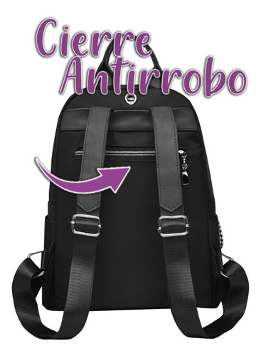 Bolsa Mujer Mochila Impermeable Cierre Antirrobo A2502 Sig