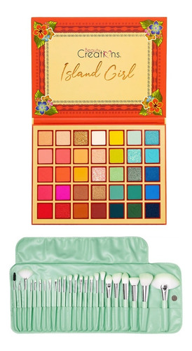 Pack Paleta De Sombras Island Girl + Set 24 Brochas Pastel 