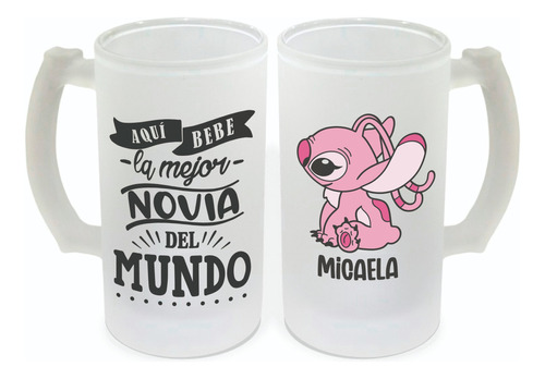  Jarra De Cerveza Personalizada Pack X2 Parejas Regalo