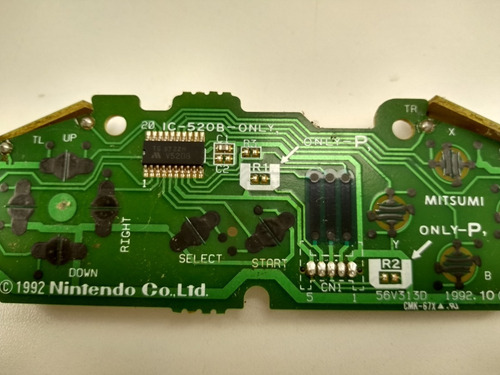 Placa Controle Super Nintendo Perfeita Original Gradiente