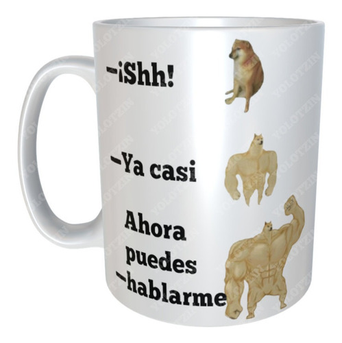 Taza Caja De Regalo Perro Cheems Dogue Meme No Me Hables M12