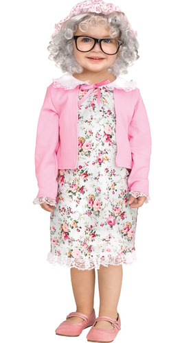 Disfraz Talla Large (3t-4t) Para Niña De Abuelita Halloween