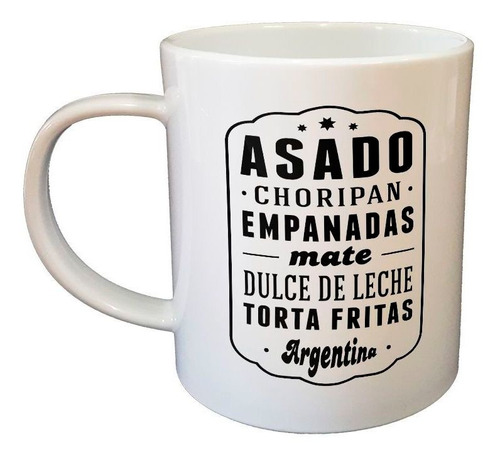 Taza De Plastico Frase Asado Mate Tradiciones Argentina