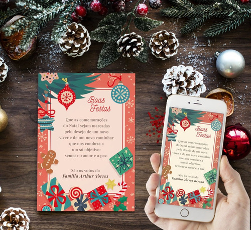 Cartão De Natal Presentes Personalizado - Digital E Whatsapp | Parcelamento  sem juros