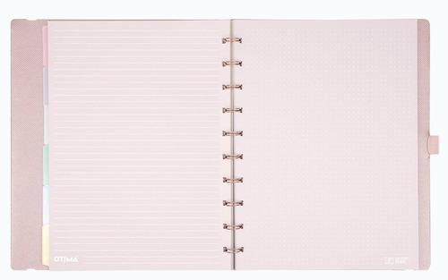 Imagem 2 de 2 de Caderno Sys Flex Coleção Metallic Rosa - Plus - Ótima