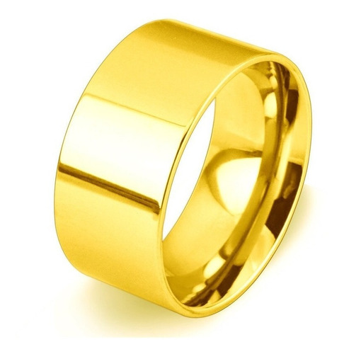 Anillo Argolla Clásico Color Oro Acero Inoxidable Hombre