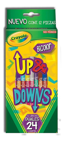 Lapices De Colores Crayola Up&downs Bicolor Con 12pz