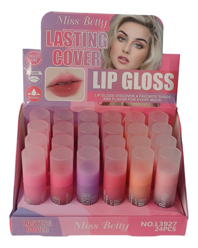 Lip Gloss Aplicador Grueso 6 Piezas Cambia De Color Con Ph Rosa