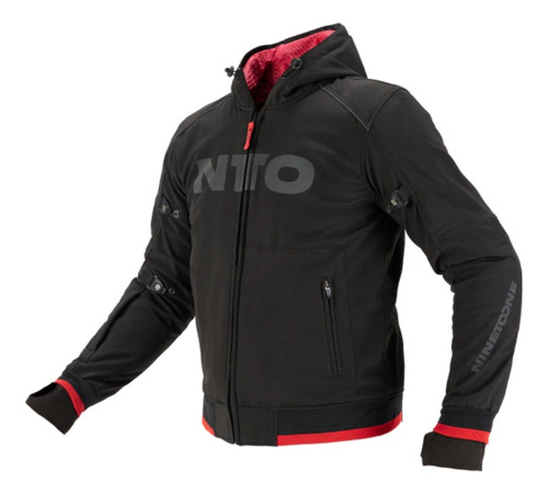 Campera Moto Nine To One Zip Hoodie Armor Con Protecciones