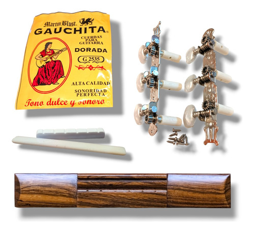 Puente De Guayubira+juego De Cejillas+clavijero+cuerdas