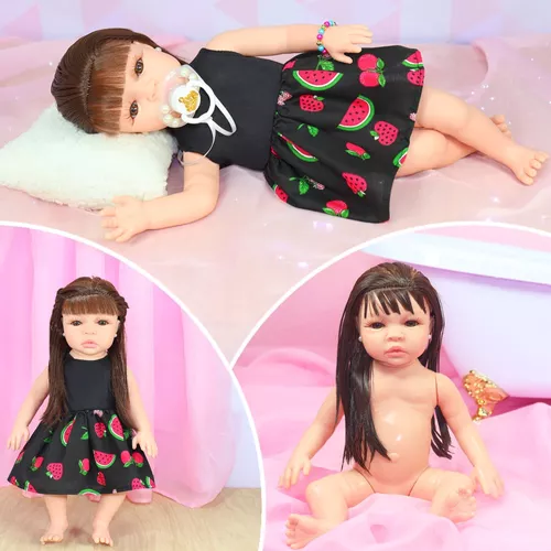 Bebe Reborn Princesa Banho Silicone Realista Menina