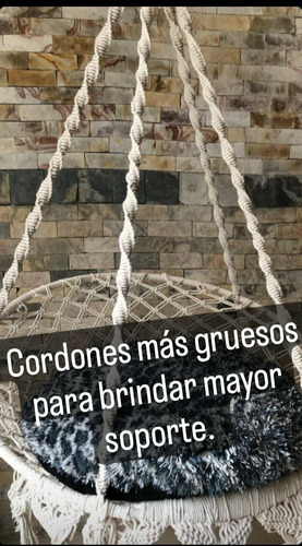 Imagen 2 de 7 de Silla Tejida Colgante Decorativa Atrapasueño Macramé