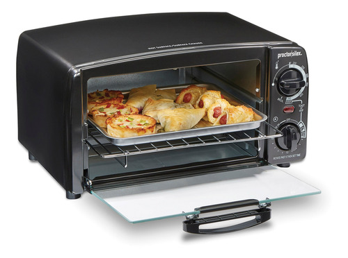 Imagen 1 de 5 de Horno Tostador Proctor Silex 4 Rebanadas Negro - H1319