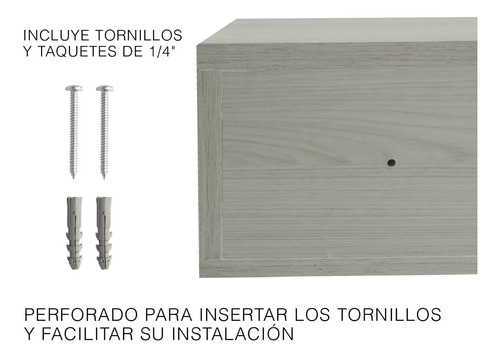 Imagen 7 de 9 de Repisa Flotante Moderna Cajón Para Equipos De Tv 50 X 25 Cm