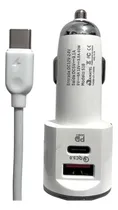 Comprar Cargador Celular Auto Con Cable Tipo-c , Entrada Usb Y Usb-c