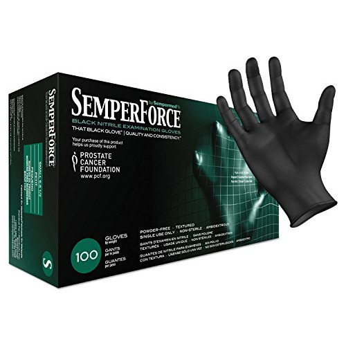 Guantes De Nitrilo Negro Sempermed Bknf102