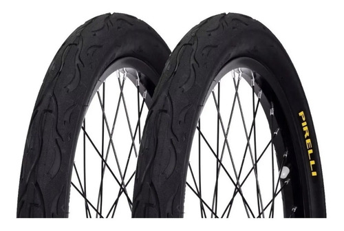 Par Pneu Bike Pirelli Tornado Beta Aro 26x2.125 Flame Balão