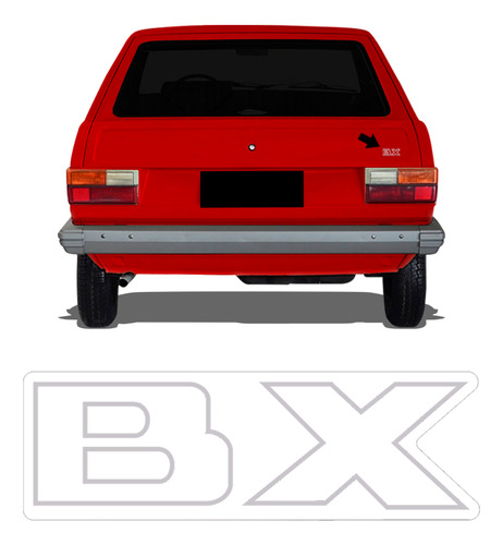 Adesivo Gol Quadrado Bx 1980/1986 Emblema Prata Volkswagen