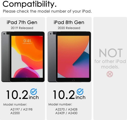 Funda Con Teclado Para 8% iPad 7 (10,2 Polos)