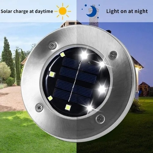 8pz 8led Solar Enterrado Luz Al Aire Libre Luz Subterránea L