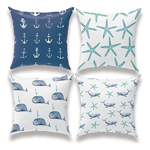 Ocean Decor Fundas De Almohada, Fundas De Almohada De 18 X 1