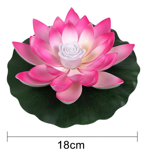 Luz Nocturna Artificial Flotante De Loto Led Lotus Energy