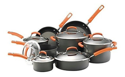 Rachael Ray 87000 Bright Anodizado Duro Antiadherente Utensi