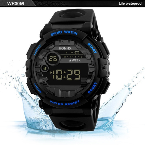Honhx Luxo Masculino Digital Led Assista Data Esporte Mascul